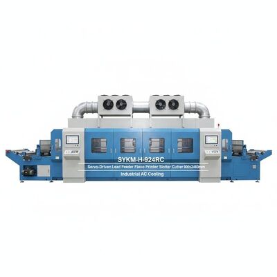 SYKM-H-924RC Сервоприводный свинцовый питатель Флексопринтер Слоттер Стригатель 900x2400 мм Промышленное охлаждение AC
